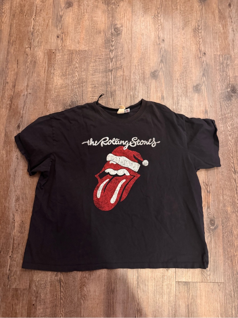 The Rolling Stones Black Graphic Tee with Red Logo -H&M size XL